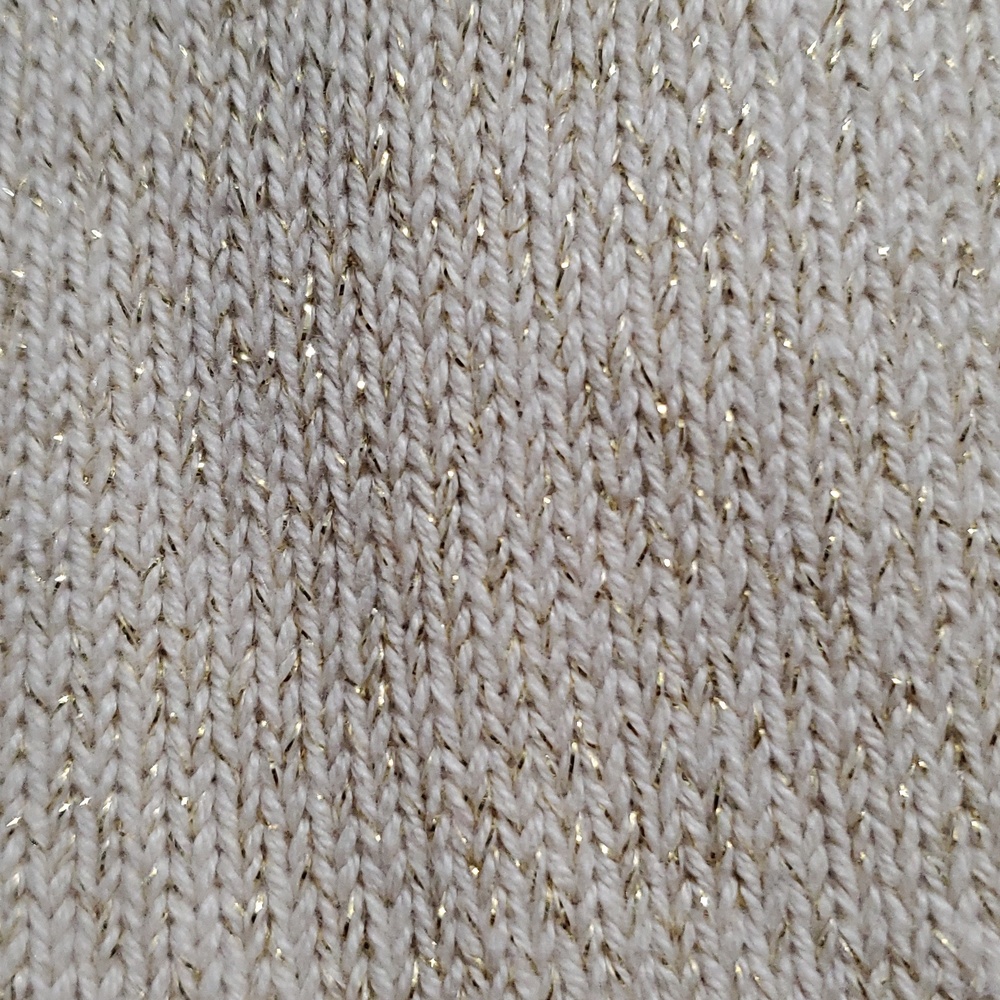 WOMENS CHARTER CLUB 2X SWEATER TAN GOLD METALLIC